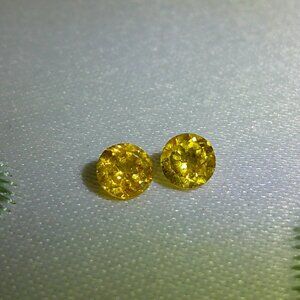 JTV Spessartite Garnet Pair of Round Cut Loose gemstones @ 4mm round